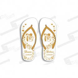 Chinelo Personalizado para Casamento - Cod. 6107